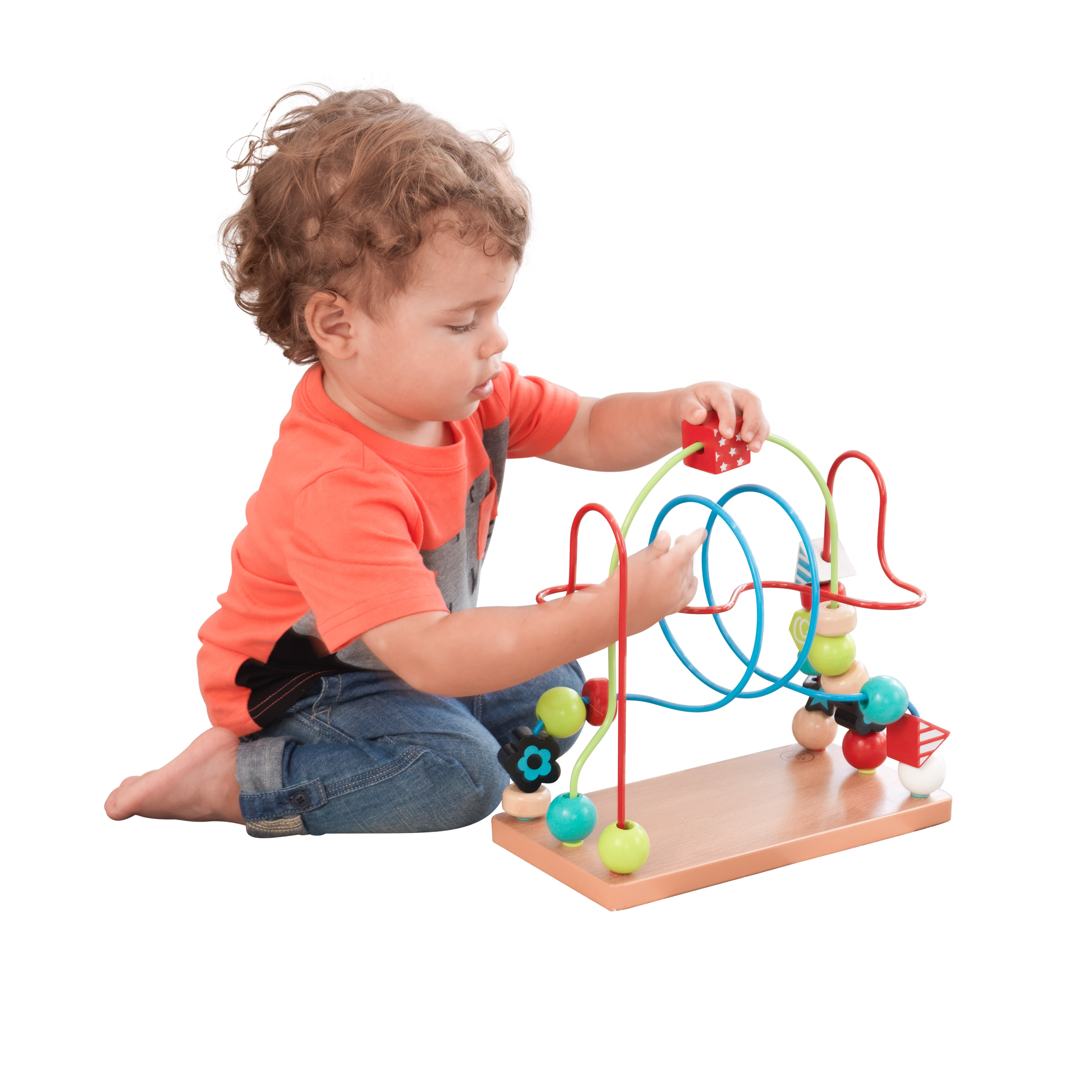 wooden bead maze toy