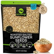 Nut Cravings Roasted & Salted Sunflower Seeds Kernels Edible No Shell (16oz - 1 lbs)