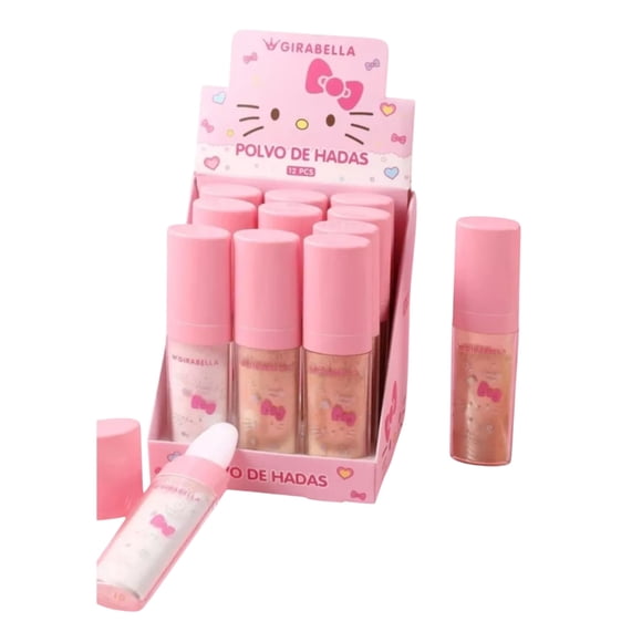 Paquete de 12 iluminadores faciales y corporales, hello Kitty, marca Girabella