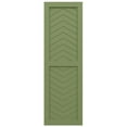 thumbnail image 5 of Ekena Millwork 18"W x 69"H True Fit PVC Two Panel Chevron Modern Style Fixed Mount Shutters, Moss Green (Per Pair - Hardware Not Included), 5 of 9