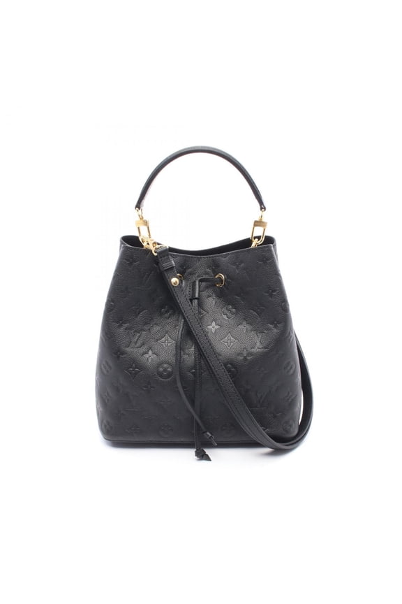 Pre-Owned Louis Vuitton NeoNoe Handbag, Leather Monogram Empreinte, Women's, Black,... (Good)