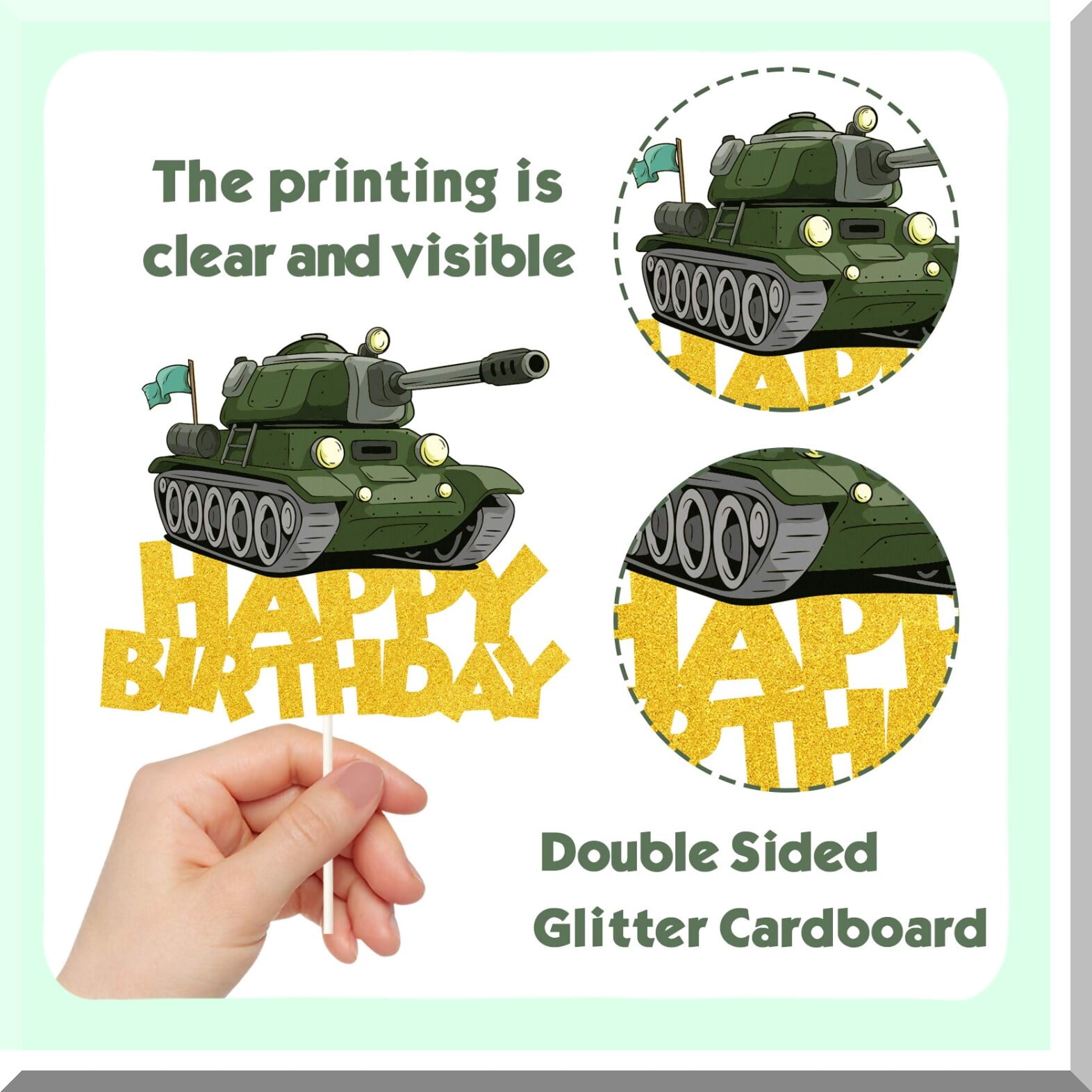 Déco Fête Anniversaire Militaire - Lot De 30 Pièces Bannière Camouflage Happy Birthday