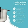thumbnail image 4 of Professional Stainless Steel Stock Pot for Soup, Stock & Pasta with Glass Lid Encapsulated Base Gas Induction Capable - 24 qt size, 4 of 7