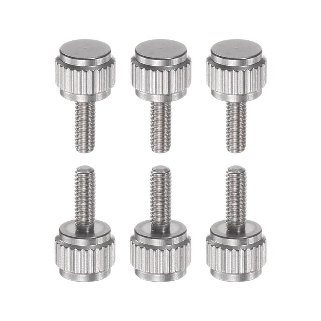 Unique Bargains 10pcs Tête Plate Ronde Moleté Pouce M2.5x7.5mm Main Serrage Vis Filetées Boulons de Bouton pour Vernier Étriers