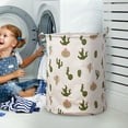 thumbnail image 5 of Patterned Linen Laundry Hamper Large Open Top Stylish Breathable Fabric for Bedroom Bathroom Durable Easy Design, 5 of 5