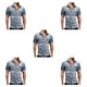 thumbnail image 1 of Camisa vaquera fina Sonducket para Hombre Pantalones Vaqueros Elásticos Ligeros Ajustados Manga Corta con Cierre de Botones, 1 of 6