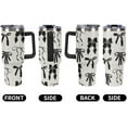 thumbnail image 3 of Large Capacity Car Cup 40 Oz Cute Black Bow Knots Stainless Steel Travel Tumbler Coffee Mug Insulated Bottles Tumbler with Lid And Straw Leak-Proof, 3 of 6