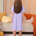 thumbnail image 6 of Einccm Girls Nightgowns Princess Sleepwear Cute Soft Flutter Sleeve Nightdress A-Line Short Sleeve Pajamas PJs Sleep Shirt Night Gown Loungewear for Kids 3-12 Years, 6 of 7