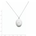 thumbnail image 3 of 925 Sterling Silver Rhodium-Plated 26mm Oval Diamond Locket, 3 of 3