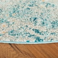 thumbnail image 3 of SAFAVIEH Madison Clyde Vintage Abstract Area Rug, Light Blue/Beige, 3' x 3' Round, 3 of 7