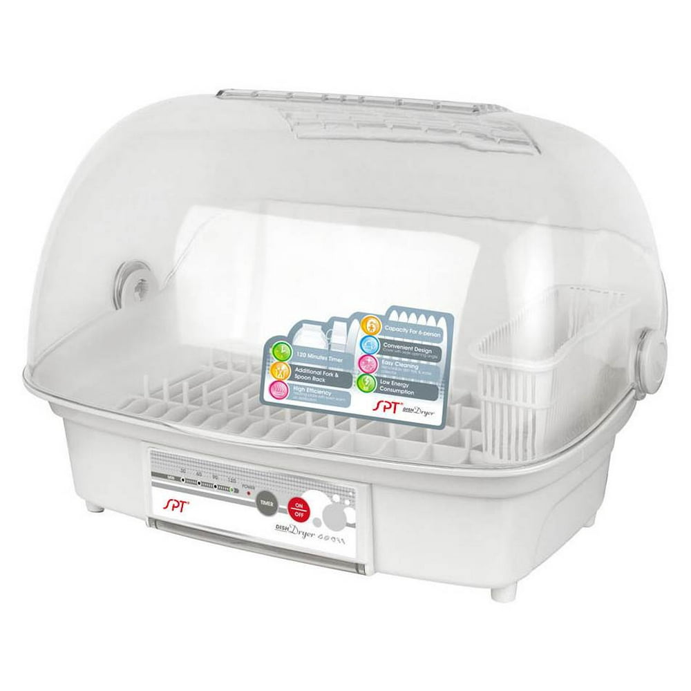 Dish Dryer in White and Clear