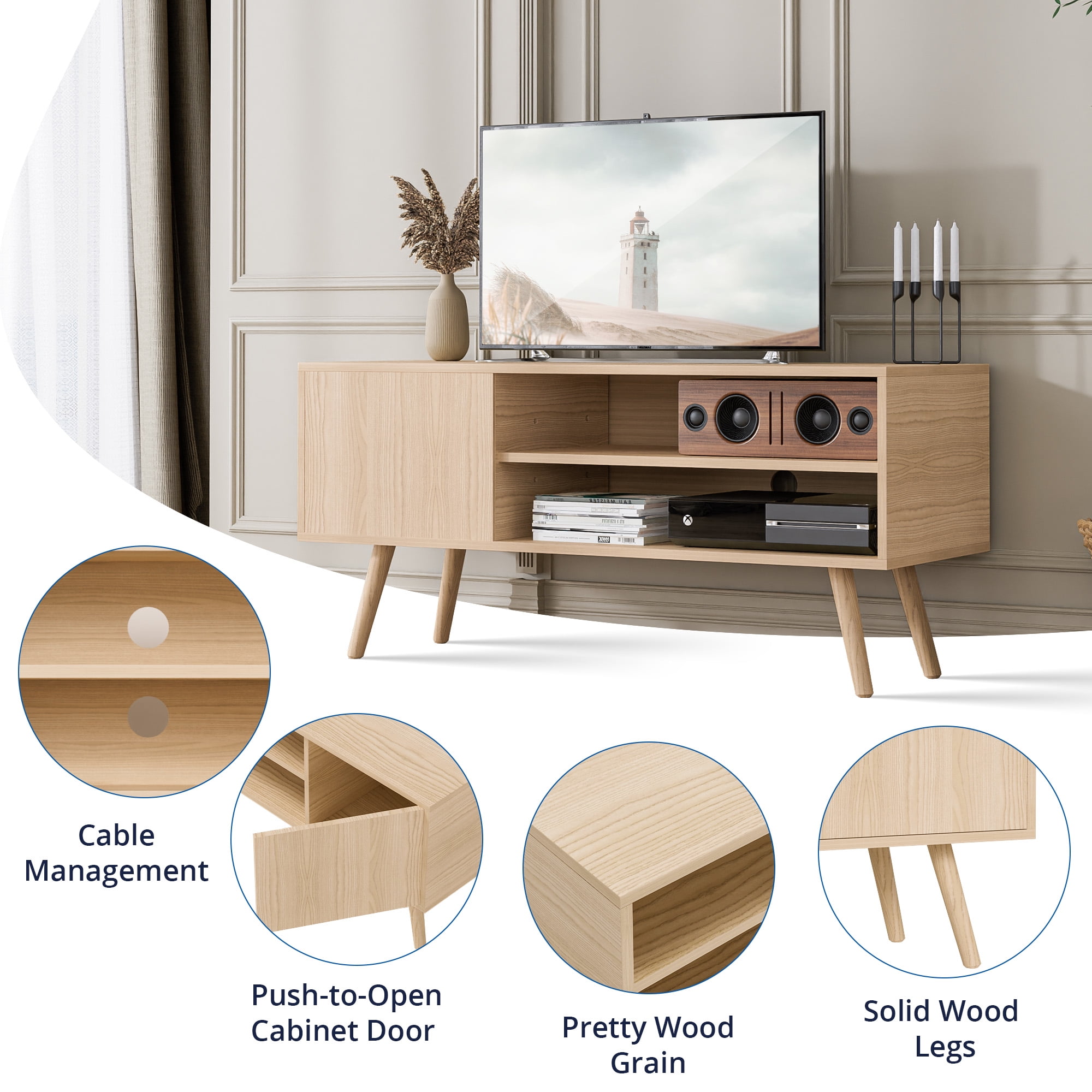 Temple and webster oak tv unit deals