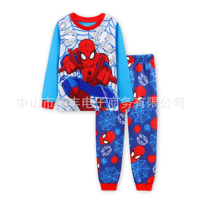 Spider-man 1-7Y Conjunto de pijamas para niños Niñas Niños Dibujos animados Verano Otoño Ropa de ocio Ropa de dormir Regalo para niños Pyjamas5T 110cm zhangyuxiang CONDUJO