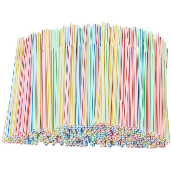 Pailles à Boire en Plastique Flexible Jetables, Pailles à Boire Colorées, Pailles en Matériau Coudé pour Jus, Lait, Thé, Pailles Extra Longues Pliables pour Fêtes à la Maison, Bars, Magasins de Boissons (200 Pcs)