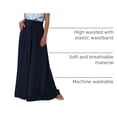 thumbnail image 4 of Pantalones PRETTYGARDEN Palazzo Pierna Ancha Azul Marino Talle S, 4 of 9