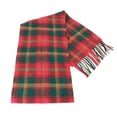 thumbnail image 1 of Locharron of Scotland Bowhill Maple Leaf Lambswool Tartan Scarf - Green/Red/Yellow, 1 of 3