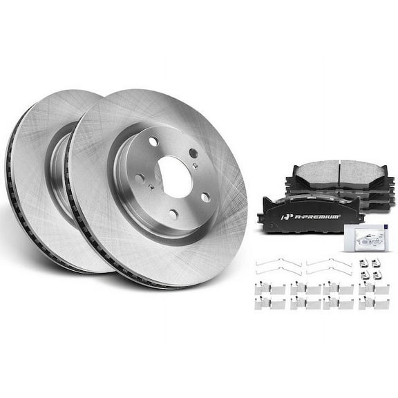 Brake Pad and Rotor Kit 6 - Compatible with 2007 - 2017 Toyota Camry 2008 2009 2010 2011 2012 2013 2014 2015 2016