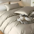 thumbnail image 6 of PURE ERA Long Staple Cotton Duvet Cover Set 800 TC Luxury Smooth Sateen Silky Soft Luster Solid Khaki King, 6 of 6