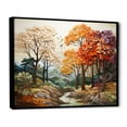 thumbnail image 2 of Designart "Seasonal Mosaic Maple Trees I" Floral Floater Framed Wall Art Print, 2 of 7
