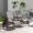 Gray + Mesh, variant on 2-Person Wood Rocking Chair with Log Design, Patio Loveseat for Outdoor Porch, Natural Wood, 550 lbs Capacity