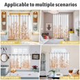thumbnail image 6 of Wildflower Leaf Kitchen Curtains 63 Inch Length, Brown Floral Botanical White Watercolor Grommet Top Bedroom Living Room Curtains, Light Filtering Cafe Curtain Drapes 2 Panels Set 104''x63'', 6 of 9