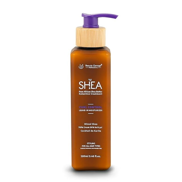 Beauty Garage Shea Curl Control Leave In Moisturizer 70% Cream 30% Hold Gel 280ml