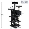 thumbnail image 2 of CL.HPAHKL 54in Cat Tree Tower, Multi-Level Cat Tower Furniture Activity Center with Platform Scratching Posts Stand House Condo and Toy, Cat Condos for Indoor Cats Kitten Activity Relaxing, Dark Gray, 2 of 7