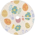 thumbnail image 1 of FMSHPON Easter Tree Skirt Colorful Eggs Bunny Xmas Christmas Tree Skirt Stand Mat for Holiday Party Decoration Indoor Outdoor 48 inches, 1 of 6