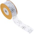 thumbnail image 1 of 1 Roll Christmas Wrapping Ribbon Christmas Gift Ribbon Bow Making Ribbon(20m), 1 of 8