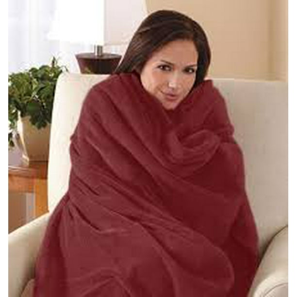 Sunbeam Electric Heated Throw Blanket Microplush Washable with 3Heat