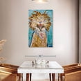 thumbnail image 3 of Elephant Stock Chicken Lola Polish Chicken Wall Art - Vertical Multi Panel Canvas - Living Room Wall Decor - Animal Multi Panel - Teal And Orange Decor By Hippie Hound Studios - 28" x 45", 3 of 8