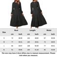 thumbnail image 2 of Vestido De Manga Larga Vestido ajustado para mujer Vestido largo tipo túnica con mangas abullonadas Vestido diario plisado con cuello redondo Ygjytge Negro L para Mujer, 2 of 6