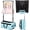 Blue, variant on Rolling Dance Competition Bag with Retractable Garment Rack, 29 Inch,Wheeled Travel Suitcase with Privacy Curtain (Black)