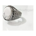 thumbnail image 3 of Howlite Mans Ring, Natural Howlite Ring, White Turquoise, Silver Jewelry, 925 Silver Ring, Birthday Gift, Heavy Mens Ring, Arabic Design, Ottoman Style Ring, Christmas, Turkey Mens Signet Ring, 3 of 7