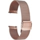 thumbnail image 1 of Correa de malla de acero inoxidable para hombre y mujer, correa ajustable de liberación rápida, pulsera de metal fino con cierre de seguridad de 18mm, oro rosa, 1 of 5