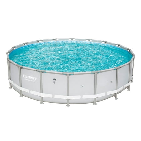 Bestway Power Steel 18 x 4 Foot Round Above Ground Swimming Pool Frame, (Best Way To Get A Bigger Pennis)