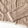 thumbnail image 6 of Xdegoge Cardigan Sweaters for Women Lightweight Button Down Crewneck Long Sleeve Pointelle Knit Sweaters Hollow Out Fall Winter Elegant Soft Crochet Knitwear, 6 of 9