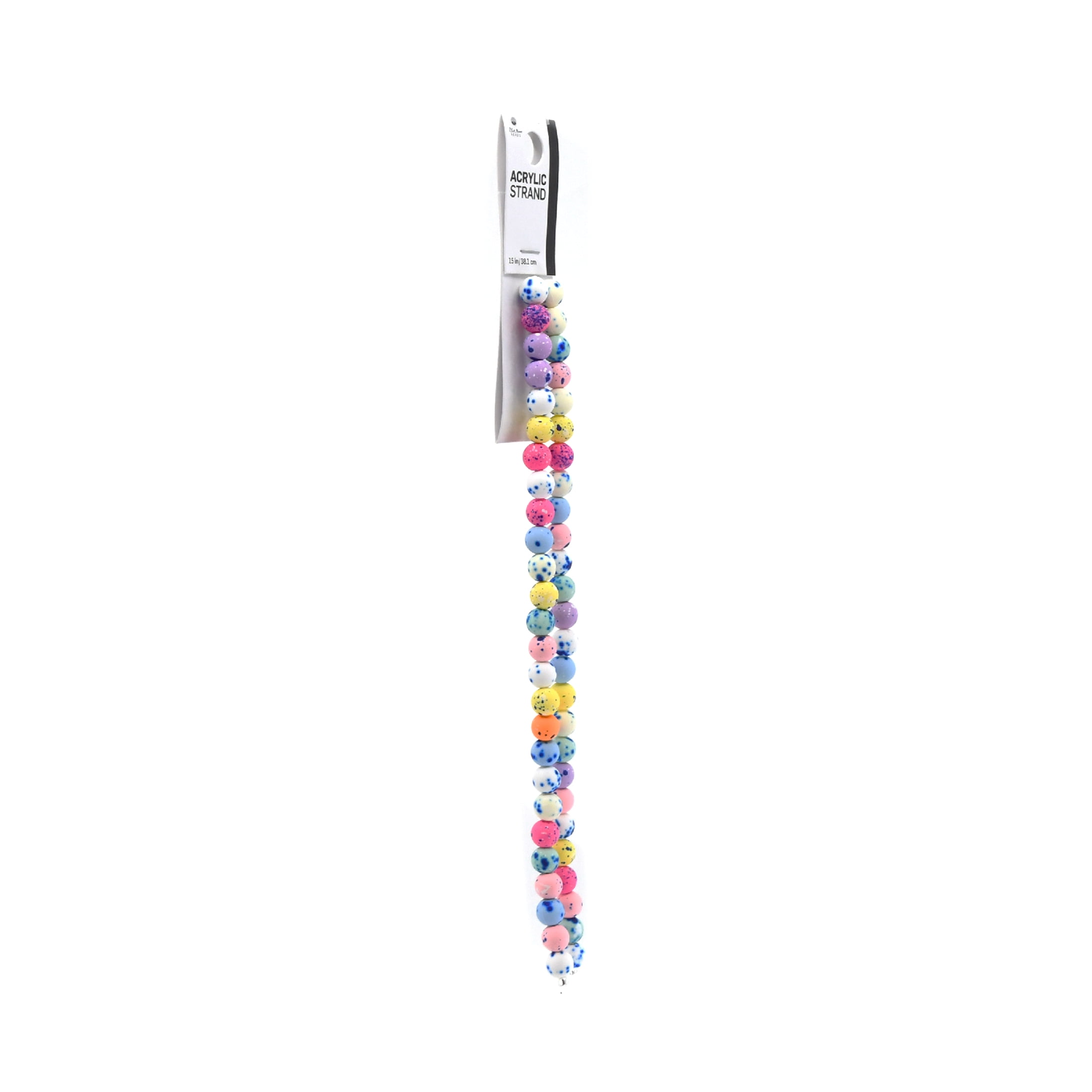 (2 pack) Blue Moon Beads Multi-Color Pastel Acrylic Bead Strand 15 Inches 2-Pack