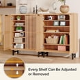 thumbnail image 7 of Tribesigns 6-Tier Bathroom Floor Cabinet with 2 Shutter Doors, Wooden Bathroom Storage Cabinet, Large Sideboard Cabient for Bathroom/Living Room, 7 of 7