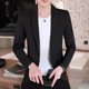 thumbnail image 3 of Blazer de corte entallado y fino para hombre, chaqueta de vestir de un solo pecho para negocios, traje de verano para hombre, estilo coreano original de alta calidad 2024, 3 of 5