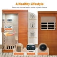 thumbnail image 5 of Infrared Home Sauna Room 1 Person, Wooden 800W Indoor Saunas 110V with Bluetooth Music Player, Ambient Light and Sole Control, Indoor Dry Sauna, 5 of 7