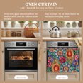 thumbnail image 5 of Oven Skirt Curtain for Kitchen 20x27 Inch, Boho Teal Flower Oven Curtain with 8 Ribbon Ties & Ruffle Trim, Stove Skirt Curtain Dishwasher for Cabinets Over Sinks Spring Bohemia Chic Red Yellow Floral, 5 of 9