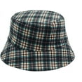 thumbnail image 3 of Kukuzhu Reversible Plaid Bucket Hats for Men Women Outdoor Spring Summer Fishing Fisherman Sun Cap Foldable, 3 of 5