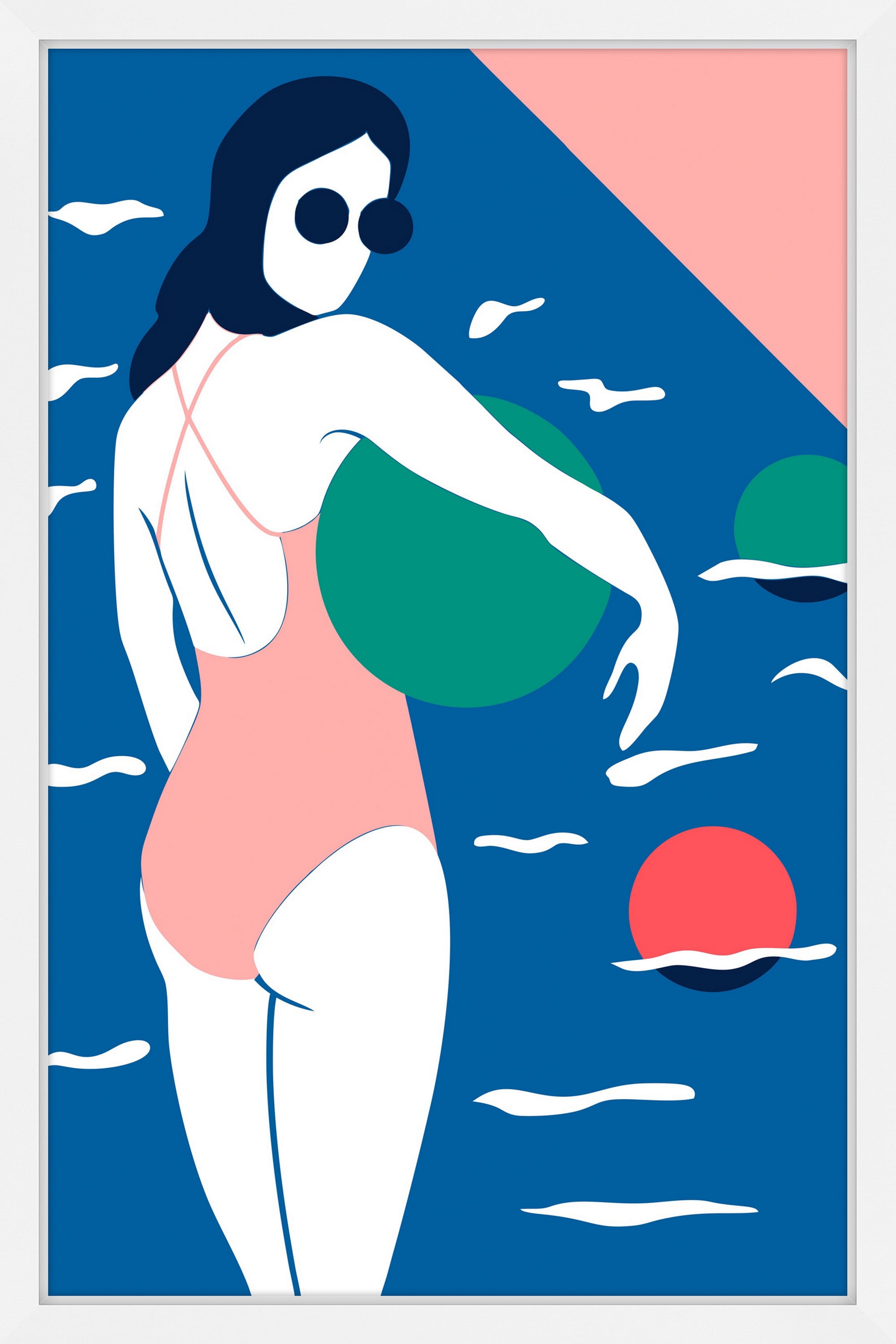 Summer Splash Framed Painting Print