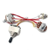 Guitar Wiring Harness Kit 3 Way Toggle Switch 500K Pots for Electric Guitar Cigar Box Guitar Parts