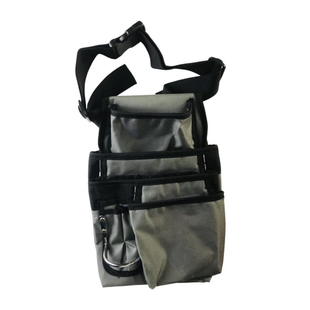 Bolsa de herramientas de un solo lado para cinturón, resistente, con múltiples bolsillos, bolsa de transporte y soporte de almacenamiento ancho 24cm