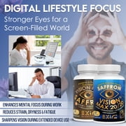 Vision Max + 20/20 Eye Supplement Combo Pack – Lutein & Zeaxanthin for Blue Light Defense, Eye Strain & Macular Support, 60 Capsules