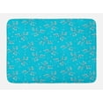 thumbnail image 1 of Japanese Sakura Bath Mat, Simplistic Inspired Twigs of Blossoming Cherry Flowers, Plush Bathroom Decor Mat with Non Slip Backing, 29.5" X 17.5", Sky Blue and Champagne, by Ambesonne, 1 of 2