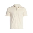 thumbnail image 5 of Free Assembly Men's Cotton Button Front Polo Shirt with Short Sleeves, Sizes S-3XL, 5 of 5