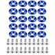 thumbnail image 1 of Kit de 20 arandelas de aluminio para parachoques y guardabarros, pernos y compartimento del motor, color azul, 1 of 14